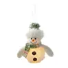 Colgante de muñeco de nieve navideño transfronterizo, adorno de muñeco de nieve de peluche brillante con luz LED, adorno colgante de decoración navideña