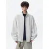 Sudadera con capucha de punto a rayas con bloques de color estilo universitario para hombre otoño talla grande moderna holgada juvenil chaqueta deportiva