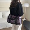Otoño 2024 Nueva Moda Bolso de Hombro Casual Coreano Simple con Letras Retro de Alto Valor Bolso Tote Cruzado