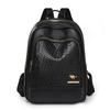 Mochila de Comercio Exterior Transfronteriza para Mujer 2024 Nueva Moda Simple Gran Capacidad Cuero Suave Tejido Retro Bolso Casual para Mujer