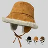 Sombrero de Pescador con Protección para las Orejas de Felpa Otoño e Invierno Sombrero de Cubeta Grueso Abrigador Impermeable al Viento de Gamuza Sombrero de Invierno para Exteriores Resistente al Frío para Hombres y Mujeres
