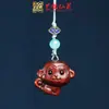 Corrente para Celular Doze Signos do Zodíaco Entalhada em Pau-Rosa Animal Guardião de Desenho Animado Animal Sândalo Casal Pingente para Mochila
