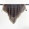 Pañuelo pequeño cuadrado de algodón y lino color marrón estilo Maillard para mujer, estilo nuevo, elegante y versátil, pañuelo decorativo para la cabeza, diadema, pañuelo de cuello, accesorio para la cintura