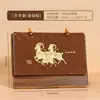 Calendário do Ano do Carneiro 2027, Várias Caixas de Presente Empresariais Personalizadas, Publicidade Corporativa, Calendário com Logotipo Estampado em Ouro Estilo Chinês Atacado