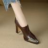 Sapatos de Salto Único Absolutamente Deslumbrantes e Confortáveis para Mulheres, Novo Modelo 2026, Bico Fino Metálico, Salto Alto Plataforma Elegante, Estilo Britânico