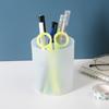Porta Plumas Redondo de Plástico Tubo de Almacenamiento para Papelería, Mate y Resistente a Caídas, Porta Plumas Redondo Simple, Paquete de 2, Material de PP