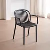 Silla de comedor nórdica, sencilla y moderna, de plástico, con respaldo grueso, para exteriores, para ocio, mesa de comedor y silla de negociación.
