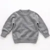 2026 Nuevo Suéter de Punto Texturizado Cuello Redondo para Niños y Niñas Color Sólido Holgado Manga Larga Suéter Ropa Exterior Ropa Infantil