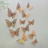 Mariposa Calada Tipo C Estéreo 3D Mariposa Artificial Dormitorio Sala de Estar Decoración Festiva Mariposa de Papel 12 Piezas en Tres Colores