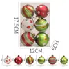 Nuevas Bolas de Navidad al por mayor transfronterizas 6cm6Piezas Rojas Blancas Verdes con Puntos Colgantes para Árbol de Navidad