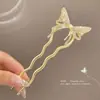 Horquilla China en Forma de U Súper de Hada, Nueva Horquilla Doble de Perlas en Forma de U Estilo Chino, Accesorio para el Cabello Hanfu Estilo Antiguo, Horquilla Simple y de Alta Gama para Mujeres