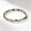 Pulsera Magnética de Corazón Color Oro Rosa para Mujer, Pulsera de Aleación de Zinc con Corazón Hueco Sólido Entrelazado, Simple y Versátil, Ajustable