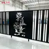 Nuevo panel de aluminio tallado estilo chino barandilla para patio de villa, pared de aleación de aluminio, valla protectora de balcón de arte de aluminio con persianas