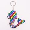 Llavero de sirena con lentejuelas reflectantes de doble cara, llavero con lentejuelas para bolso de mujer, colgante de coche, fábrica al por mayor