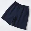 Pantalones cortos deportivos para niños, pantalones largos azul oscuro hasta la rodilla para niño para uso al aire libre, pantalones grises de uniforme escolar para estudiantes de primaria, pantalones deportivos de algodón puro