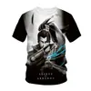 2021 nuevo juego animación LOL estampado digital manga corta hombres y mujeres 3DT camisa fabricantes una generación de cabello
