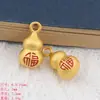 Acessórios dourado areia liga galvanoplastia bolsa da sorte cabaça seguro e feliz Pulseira com furo transversal corda de cabeça com contas acessórios para joias diy