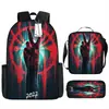 Mochila Periférica do Homem-Aranha Mochila de Grande Capacidade Conjunto de Três Peças Mochila Escolar Infantil Mochila de Estudante