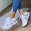 Sapatos Casuais Cruzados Europeus e Americanos Esportivos Femininos Sola Grossa Novo Estilo 2025 Tamanho Grande Esportivos com Cadarço Casuais Atacado Tamanho Grande