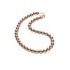 Colar de Pérolas Marrom Maillard Feminino Outono e Inverno Simples Alto Padrão Corrente de Lã Nova Nicho Colar para Clavícula Versátil