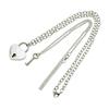 2020 Nuevo Traje Creativo Collar Corazón de Melocotón Brillante Candado Llave Colgante Cadena para Clavícula Colgante Decorativo