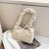 Bolso de Felpa Transfronterizo para Axila 2025 Nuevo de Moda Tendencia Bolso Pequeño Bolso de Mujer Simple Casual Moda Bolso de Hombro Portátil