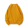 Moletom Oversize Solto de Peso Pesado com Gola Redonda para Homens e Mulheres, Camiseta Básica Lisa para Outono e Inverno, Top da Moda Simples e Versátil de Marca