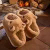 Chinelos de Algodão Capivara Feminino Coberto no Calcanhar Interno Casa 2025 Novo Outono e Inverno Plush Casal Fofo Sapatos de Algodão