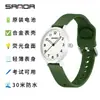 Reloj de Examen Marca Sanda Viaje Silencioso Resistente al Agua Reloj para Estudiantes Casual Simple Delgado Luminoso Reloj de Cuarzo