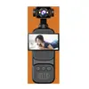 Grabadora de cámara de acción de bolsillo, videocámara giratoria antivibración, grabadora portátil de alta definición, minicámara