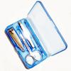 Set de 4 piezas de arte de uñas de búho en caja pinzas para cejas tijeras para uñas lima tijeras de belleza combinación de maquillaje traje de 5 piezas