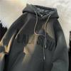 Otoño e Invierno Engrosado con Capucha Casual Suelto para Hombre Estilo Americano Versátil Retro Sudadera Chaqueta Marca de Moda Talla Extra Ins