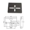 Huayi Mingtong Interruptor de Hebilla de Riel DIN35mm Hebilla de Sujeción Soporte de Montaje Aleación de Aluminio Base Negra y Blanca