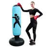 Novo saco de pancadas inflável infantil de desenho animado transfronteiriço, equipamento de boxe para alívio de estresse para uso doméstico, coluna de boxe inflável de PVC