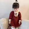 2026 Otoño Invierno Nuevo Estilo Suéter Vestido Princesa Estilo Coreano Elegante Vestido Estilo Pequeño Chanel Vestido para Niñas Vestido para Bebé Niña