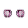 Collar de Cristal Austriaco Shi Jia para Mujer Clásico Color Representativo Mensual 12 Signos del Zodiaco Colgante de Arete Cuadrado Pulsera