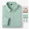 Camisa de manga larga a cuadros de algodón puro estilo nuevo, top casual de tela Oxford, sin bolsillos, 100% algodón, camisa para hombre moderna y a la moda