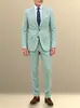 Traje casual de comercio exterior transfronterizo para hombre, conjunto de dos piezas con blazer de dos botones y pantalón con estampado digital