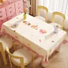 2026 Novo Modelo Tema Estrela Pano de Mesa de Café Ins Desenho Animado Toalha de Mesa Impermeável à Prova de Óleo Lavável Toalha de Mesa de Jantar Tapete de Mesa Resistente ao Calor