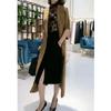 9720 Da Ai Mei Yi Yuan 2026 Jaqueta Nova da Moda com Lapela Estilosa na Cor Cáqui, Casaco Longo Trench Coat para Mulheres, Peça de Roupa Exterior Emagrecedora, Tendência