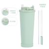 Nuevo Modelo 2026 Taza Térmica de Gran Capacidad 830ml con Asa Conveniente y Popote Desplegable, Taza con Popote de Agujero Grande