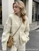 Nuevo cárdigan de punto con cremallera holgado para otoño/invierno europeo y americano para mujer, abrigo suéter grueso de estilo casual, top liso de manga larga
