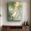 Arte de Plantas Pintura Decorativa para Sala de Estar Pintura al Óleo Paisaje de Luz y Sombra Nicho Dormitorio de Gama Alta Entrada Pintura Colgante Venta al por Mayor Pintura Verde