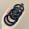 Cuerda Negra Simple para el Cabello, Gama Alta, Goma Elástica de Alta Elasticidad, Goma para el Cabello, Sin Marca, Sin Daño al Cabello, Goma para el Cabello, Accesorio Versátil para el Cabello para la Vida Diaria de las Mujeres