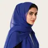 Bufanda Larga Lisa de Chifón de Terciopelo de Alta Calidad y Sofisticada, Pañuelo para la Cabeza con Cabeza de Diamante, Bufanda de Gasa Estilo Malayo Nuevo Kashkha