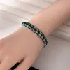 Pulsera Romana de Cristal de Lujo de Venta Caliente Transfronteriza para Mujer, Cadena de Garra de Diamante Completo Simple de Colores, Suministro Directo de Fabricante de Joyería para el Cabello