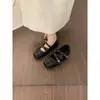 Zapatos planos de noche estilo francés con tiras cruzadas, punta cuadrada, diseño Mary Jane, cómodos de llevar, bailarinas plateadas para mujer