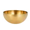Bol para Ensalada Estilo Coreano, Bol Redondo Grande de Acero Inoxidable, Bol para Fideos Fríos, Bol de Cocina Multiusos, Bol Dorado para Arroz, Transfronterizo