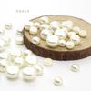 Directo de fábrica ABS imitación perla de agua dulce agujero único cuenta de pan medio agujero semicírculo perla imitación gruesa