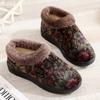 Zapatos Nuevos de Algodón de Invierno 2026 para Mujer, Pantuflas Suaves Antideslizantes para el Hogar para Madres de Mediana Edad y Mayores, Zapatos Cálidos de Algodón con Terciopelo
